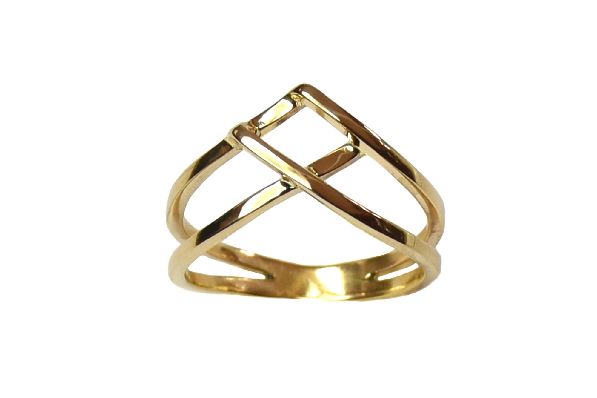 Woven gold ring in 14k ggold