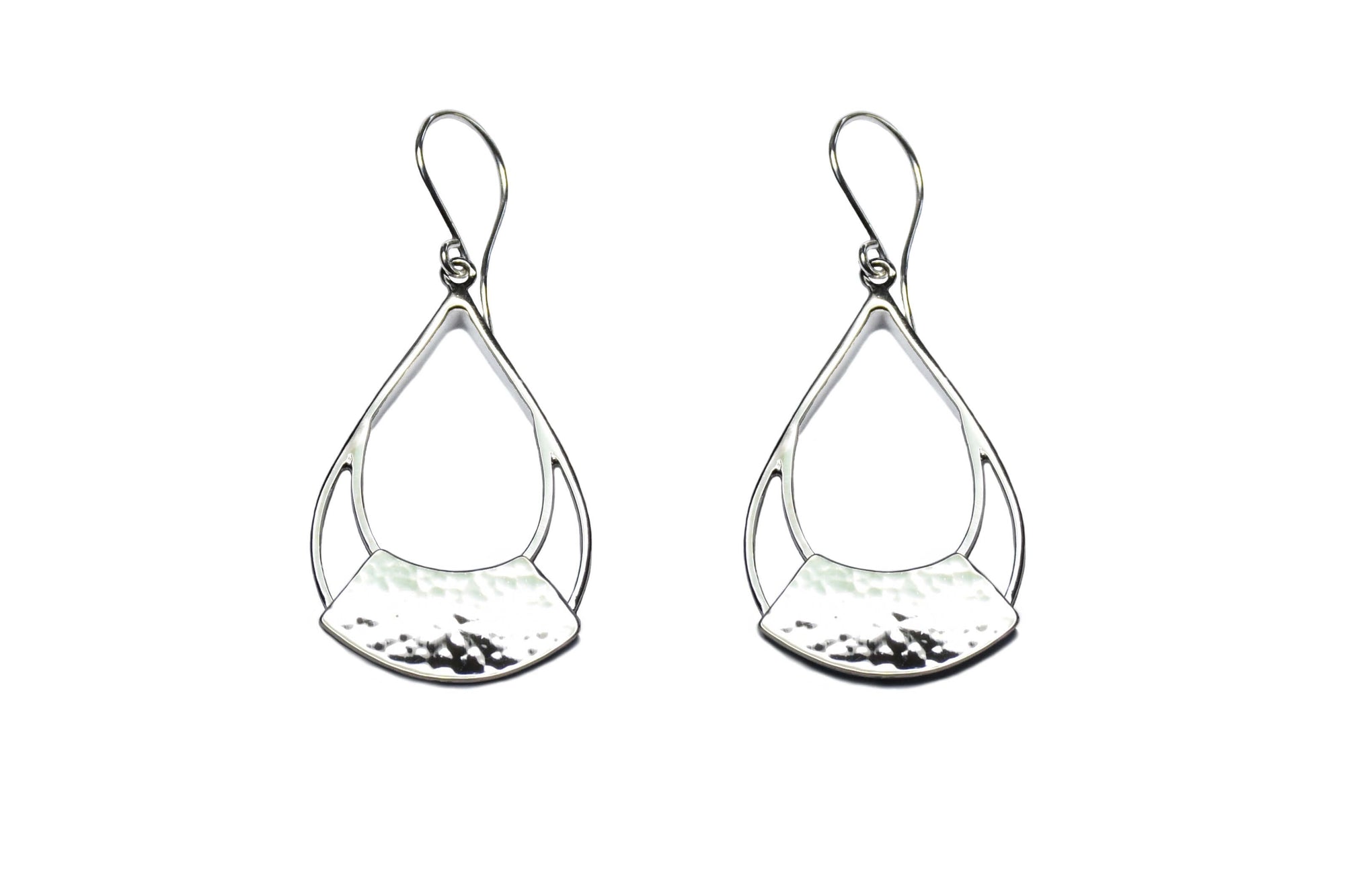 Sterling silver torc earrings