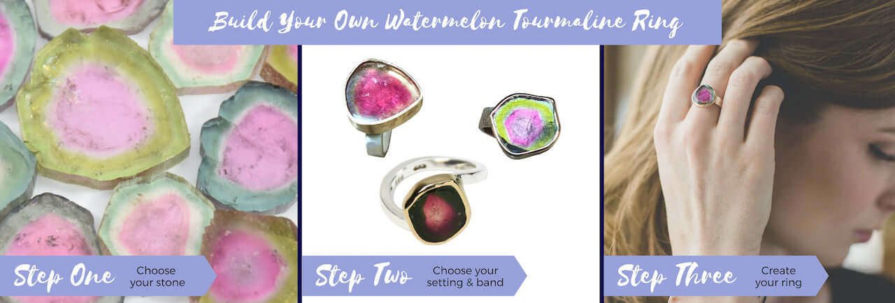 Build Your Own Watermelon Tourmaline Ring