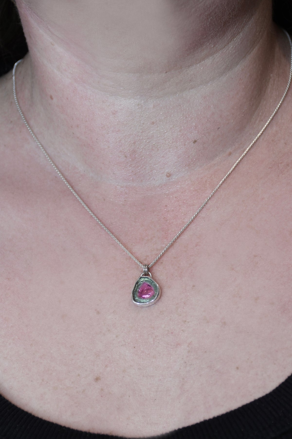Watermelon Tourmaline Pendant