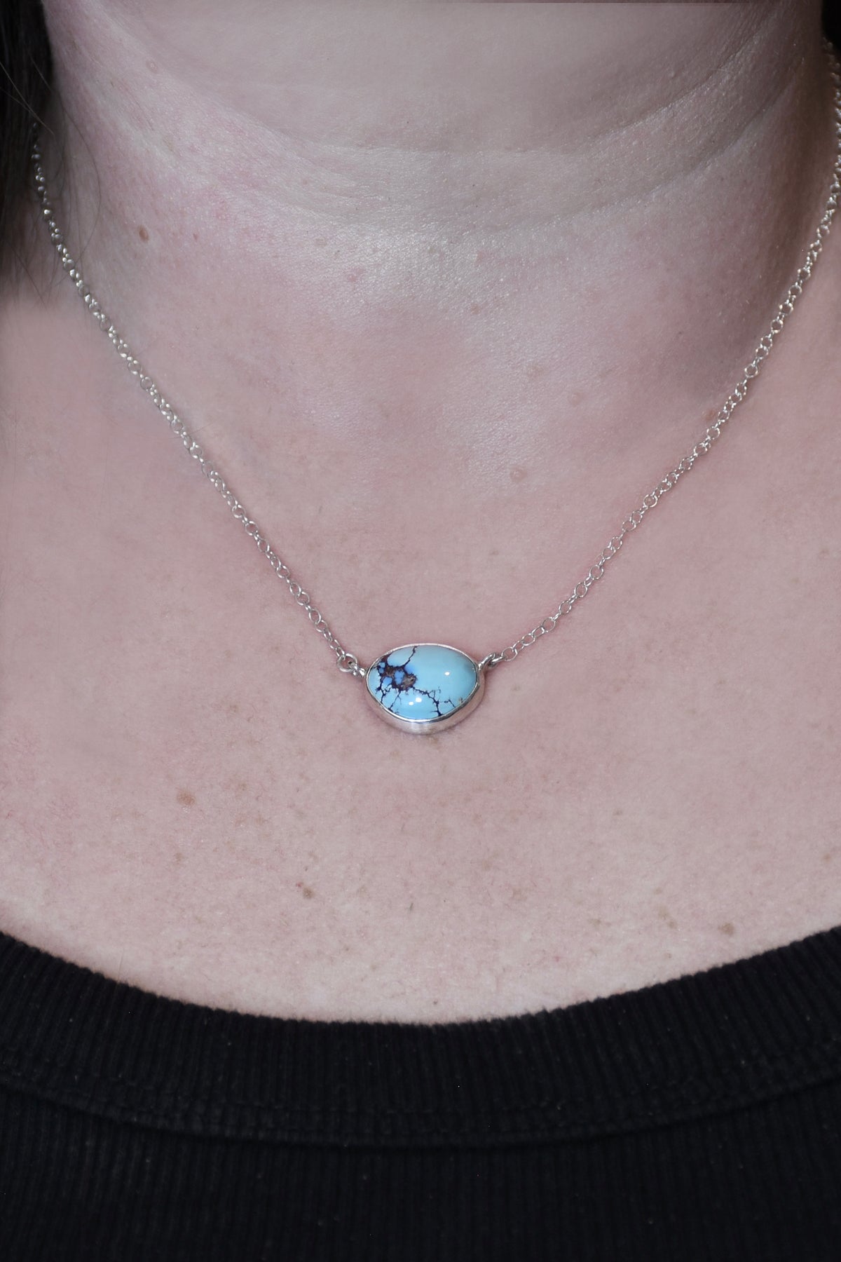 Oval Lavender Turquoise in Sterling Silver