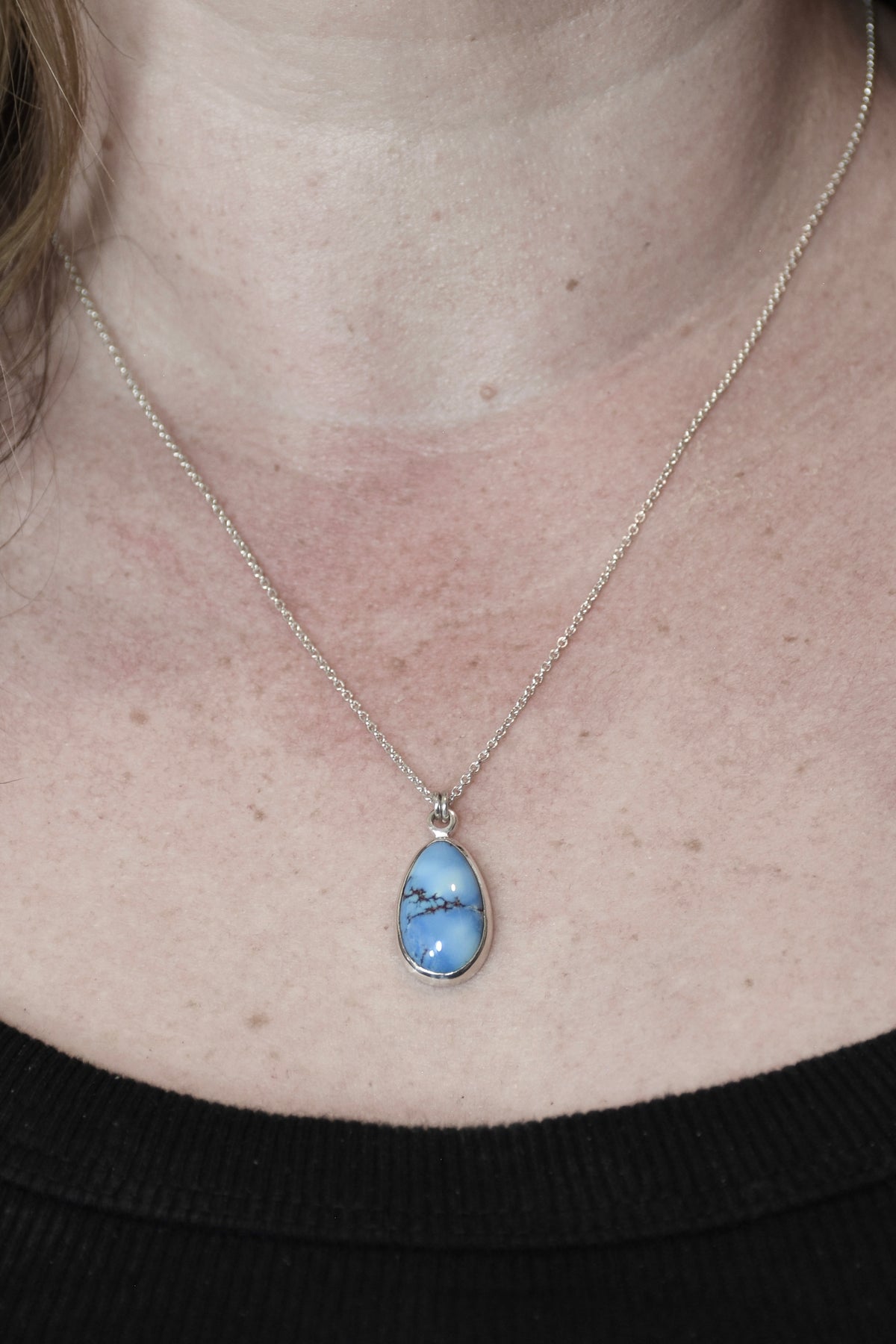 Lavender Turquoise Pendant in Sterling Silver