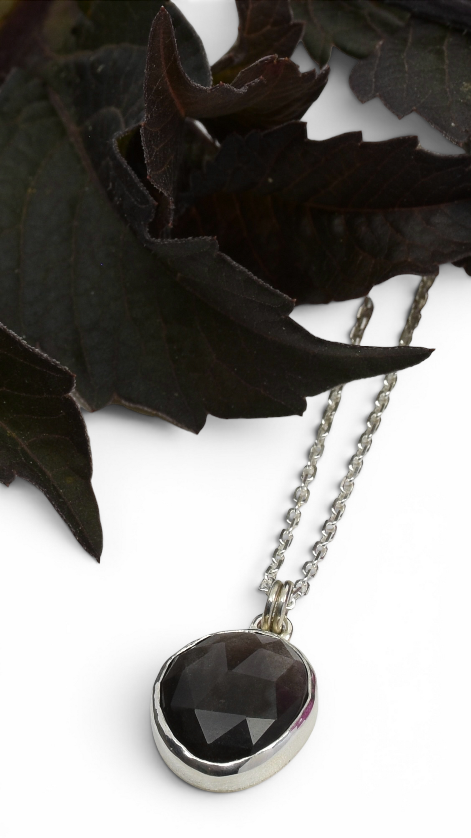 Silver Sheen Obsidian Pendant