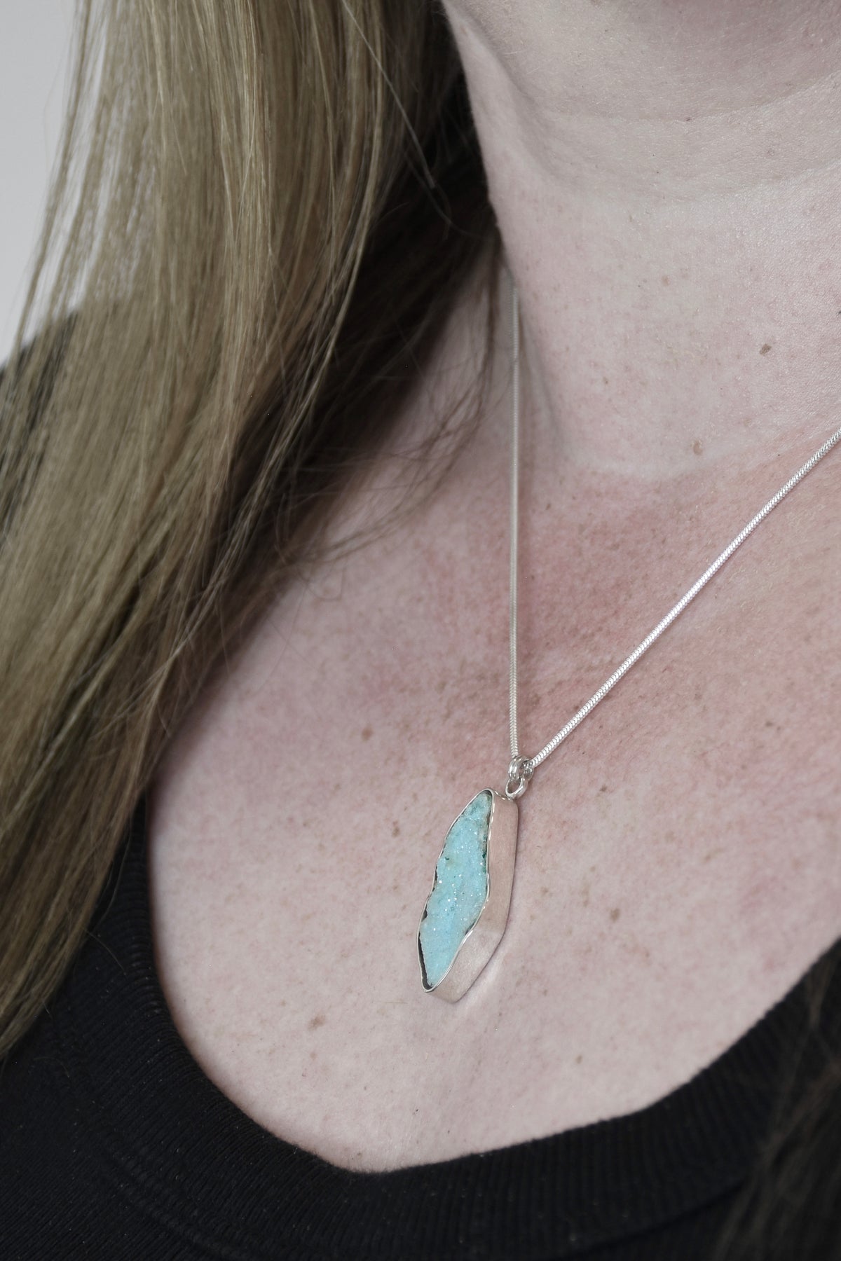 Druzy Chrysocolla Pendant