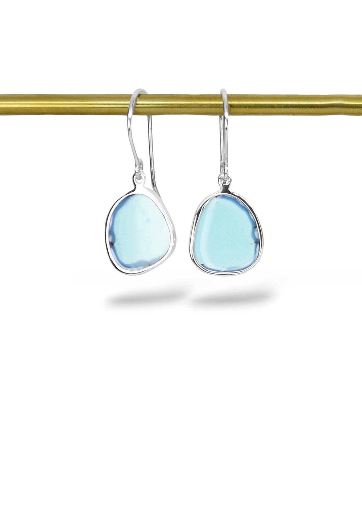 Golden Hills Turquoise Drop Earrings in Sterling Silver