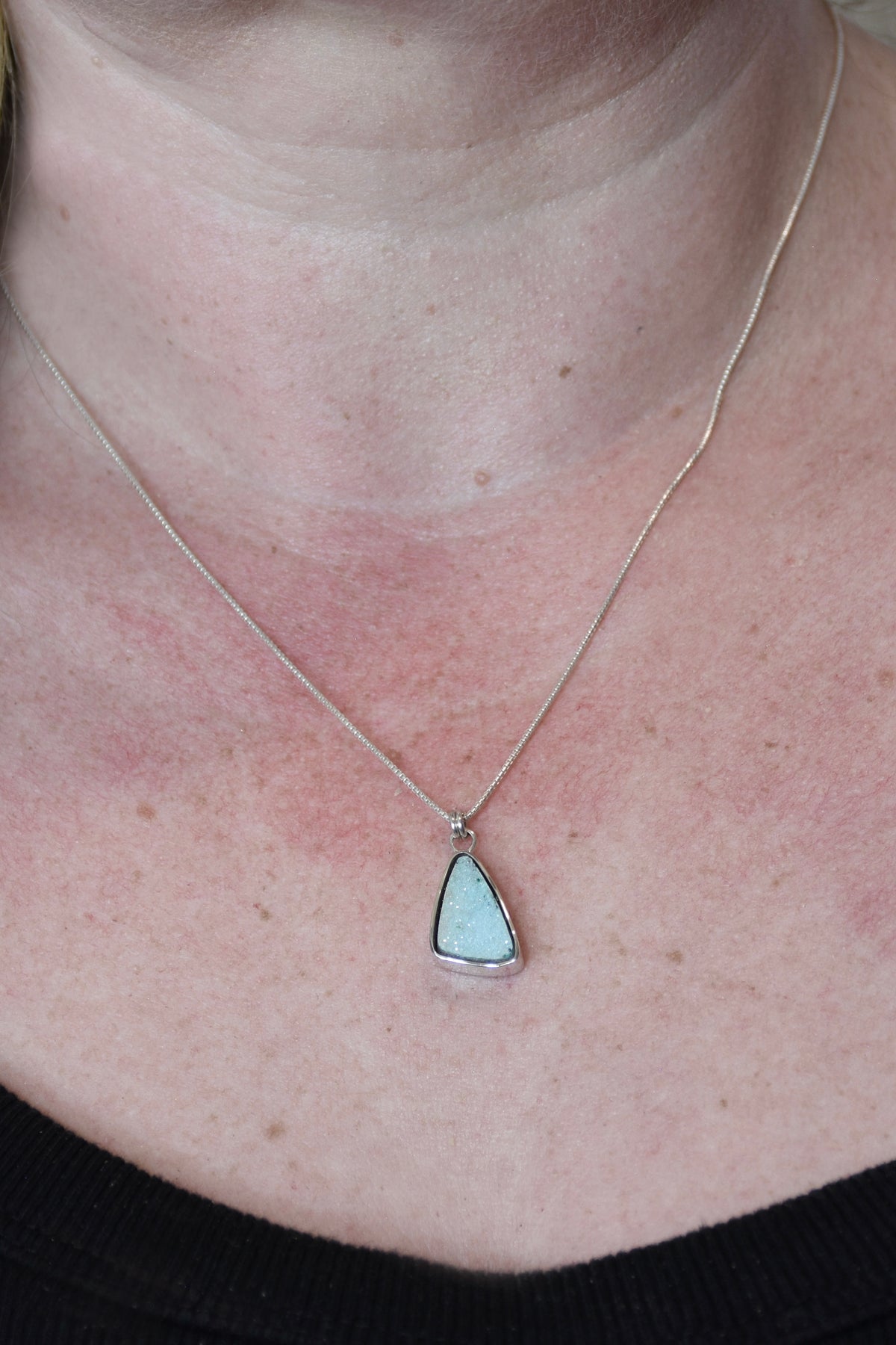 Druzy Chrysocolla Mini Pendant