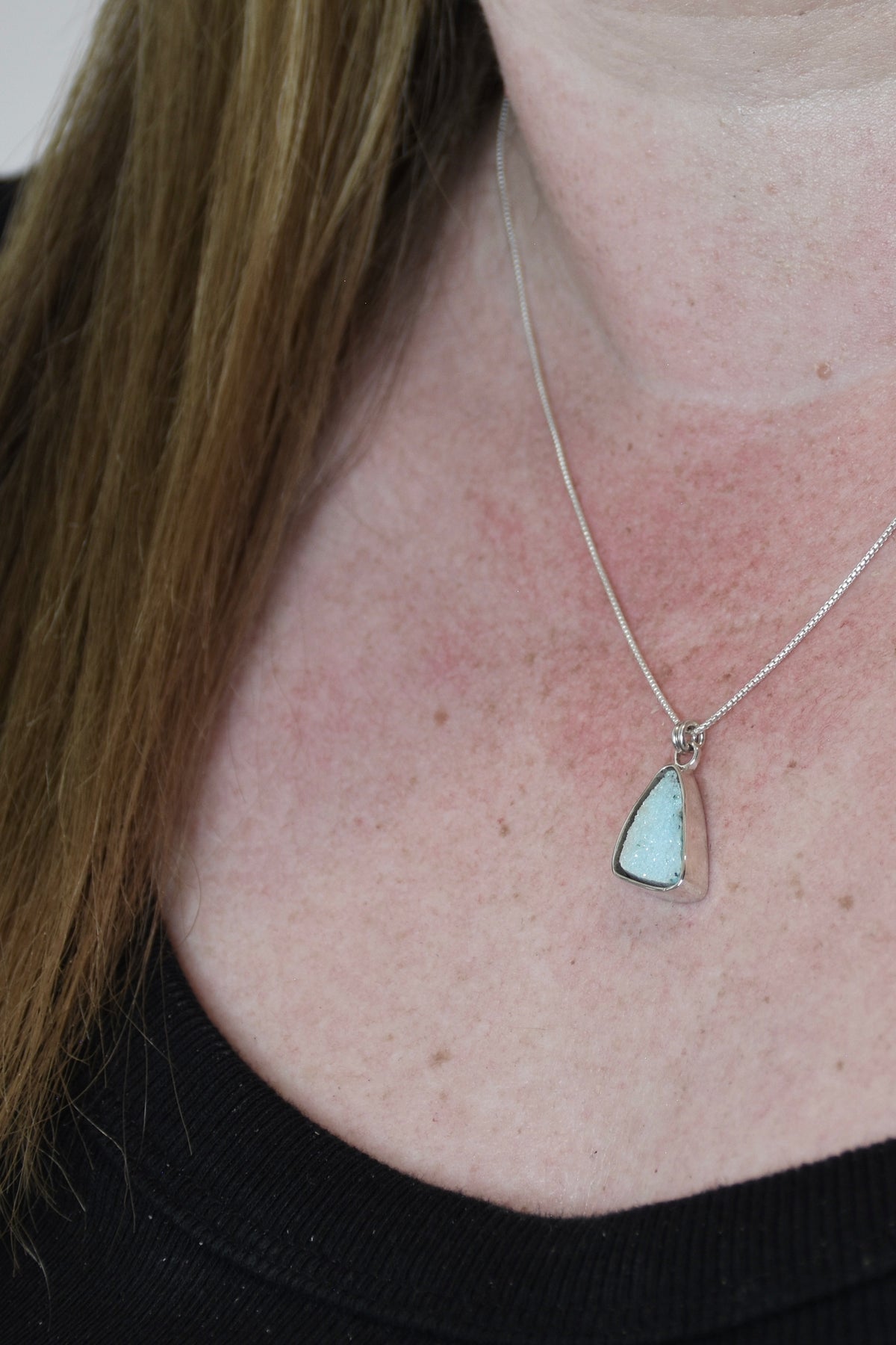 Druzy Chrysocolla Mini Pendant