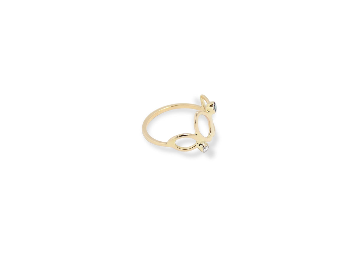 Falling Leaves Ring in 14k Gold
