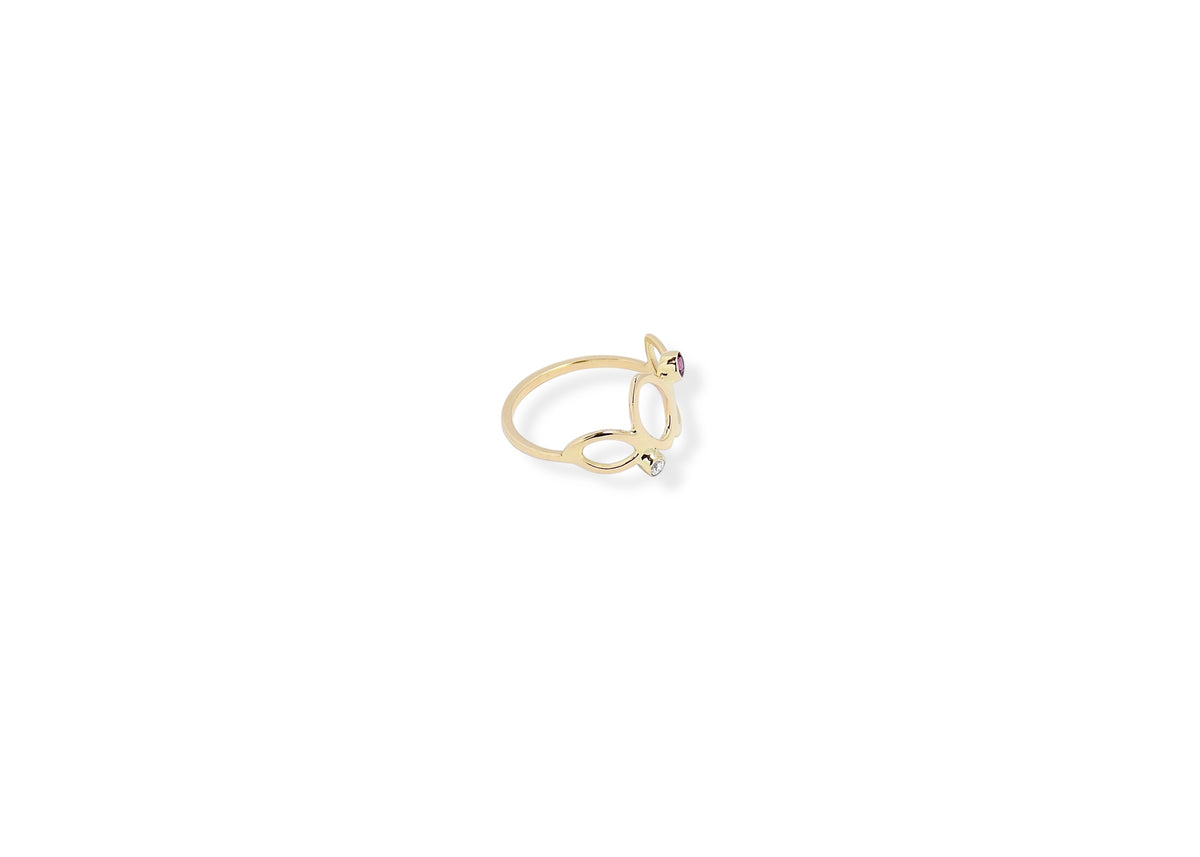 Falling Leaves Ring in 14k Gold