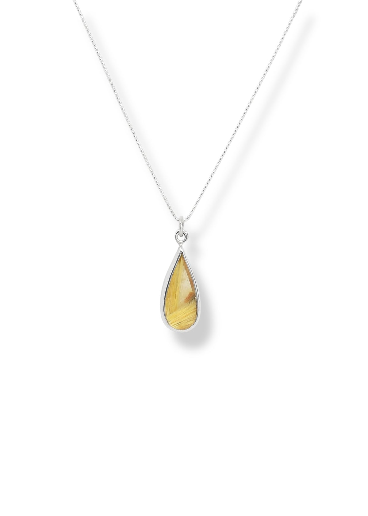 Rutile Quartz Pendant in Silver