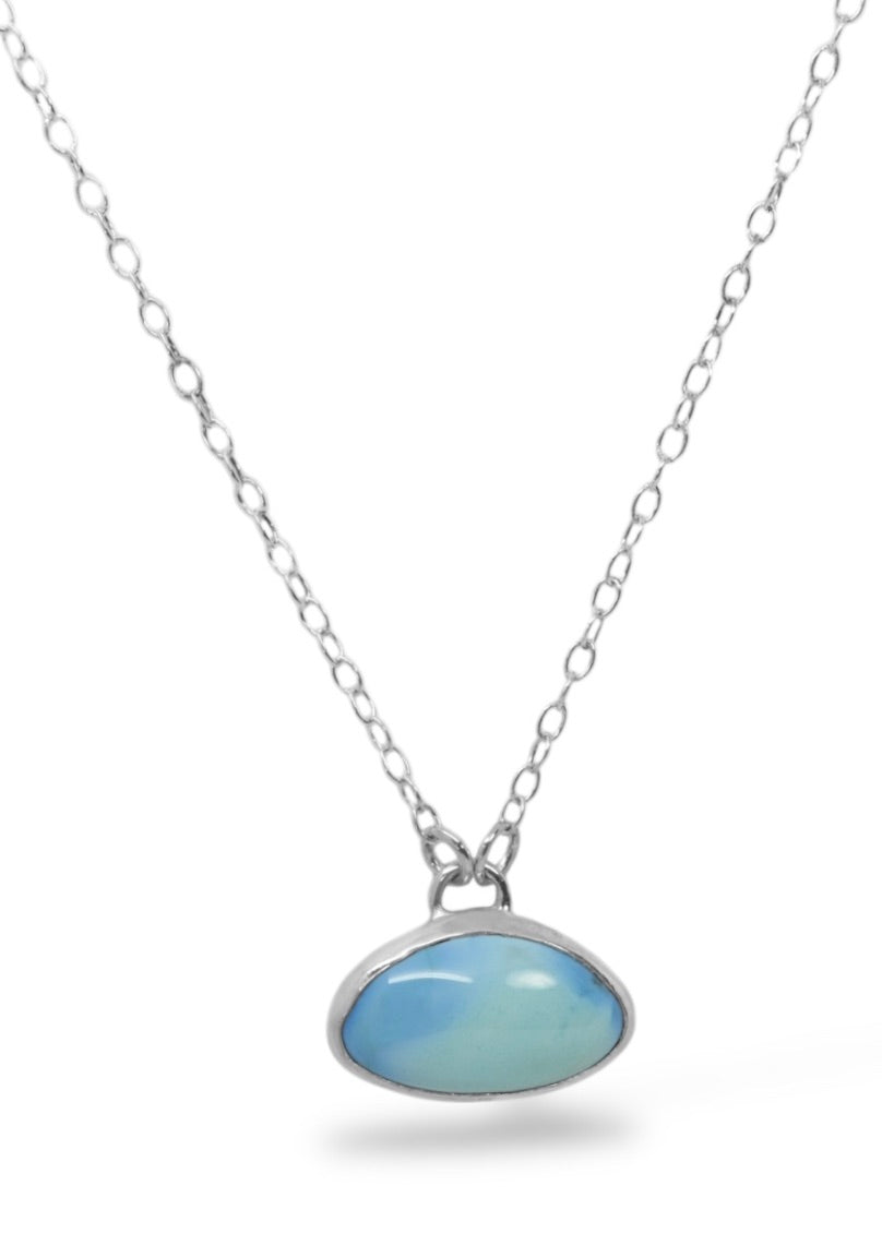 Golden Hills Turquoise Pendant set in Sterling Silver