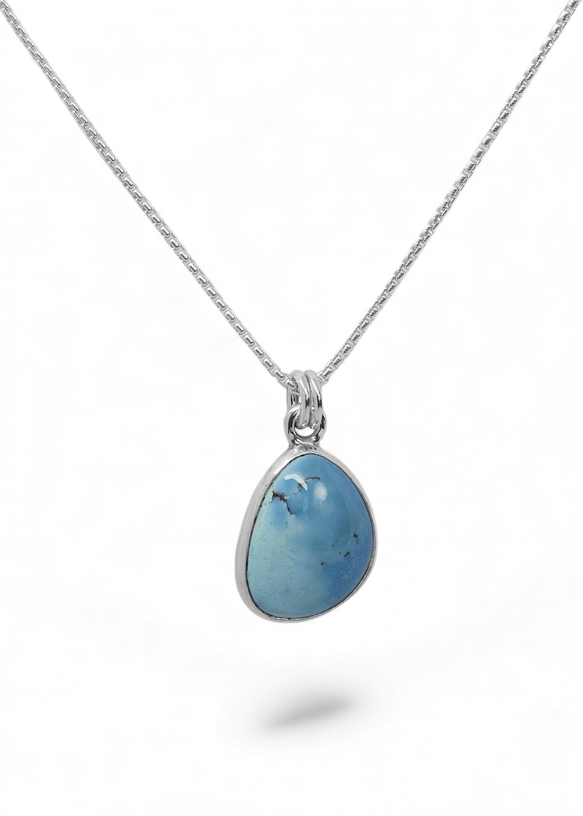 Lavender Turquoise Pendant in Sterling Silver