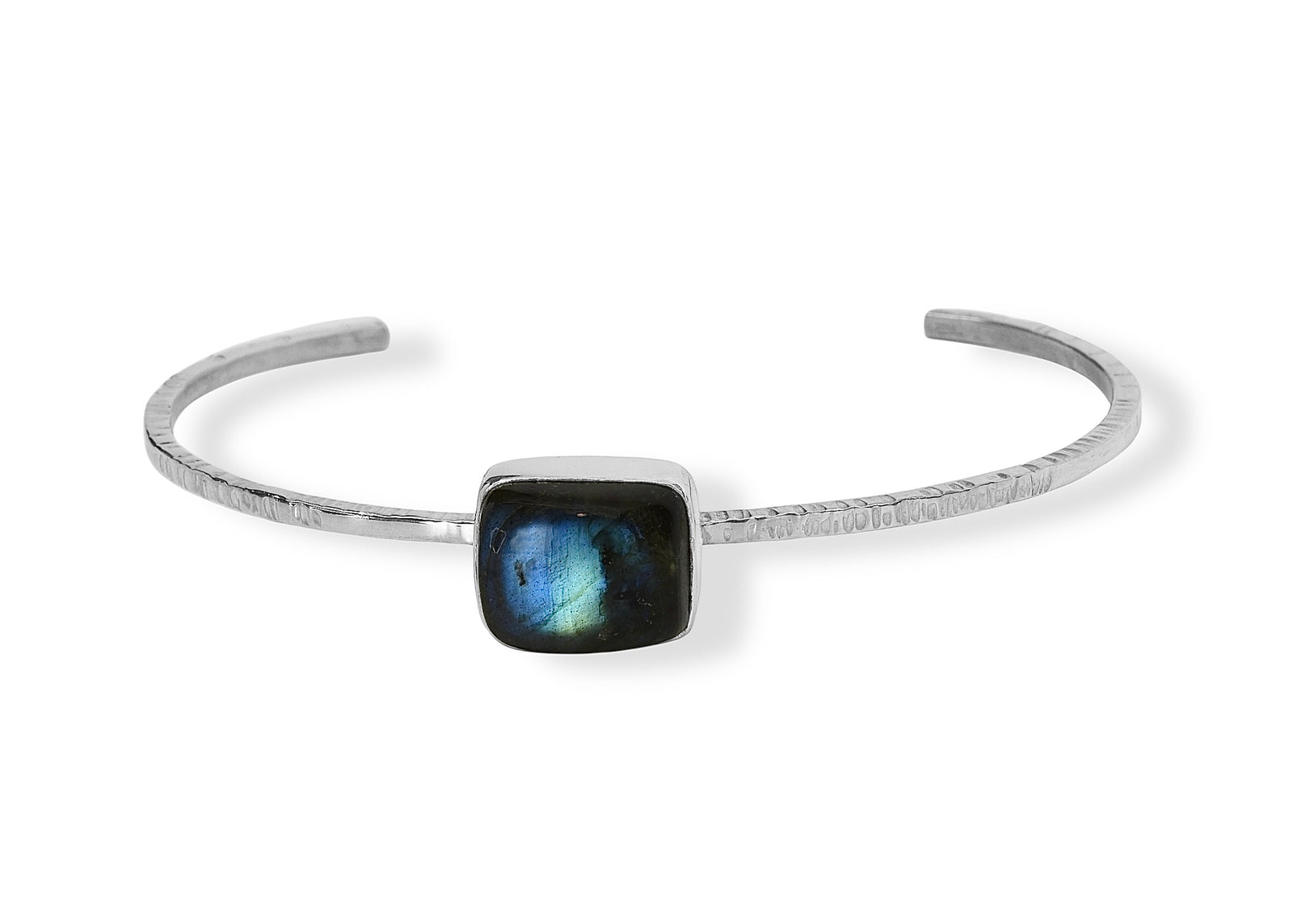 Small Labradorite Set in Sterling Silver Cuff