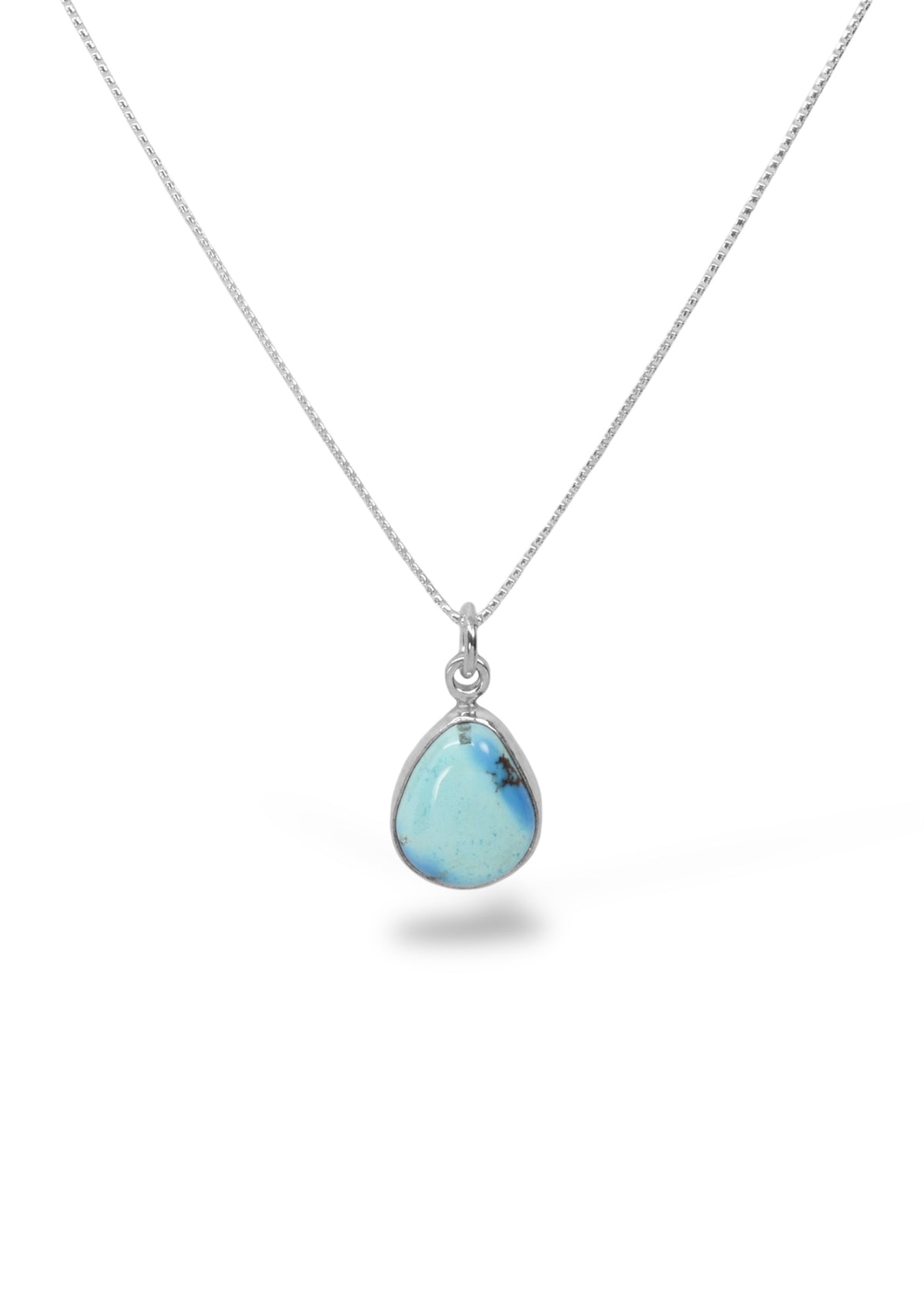 Small Lavender Turquoise Pendant in Sterling Silver