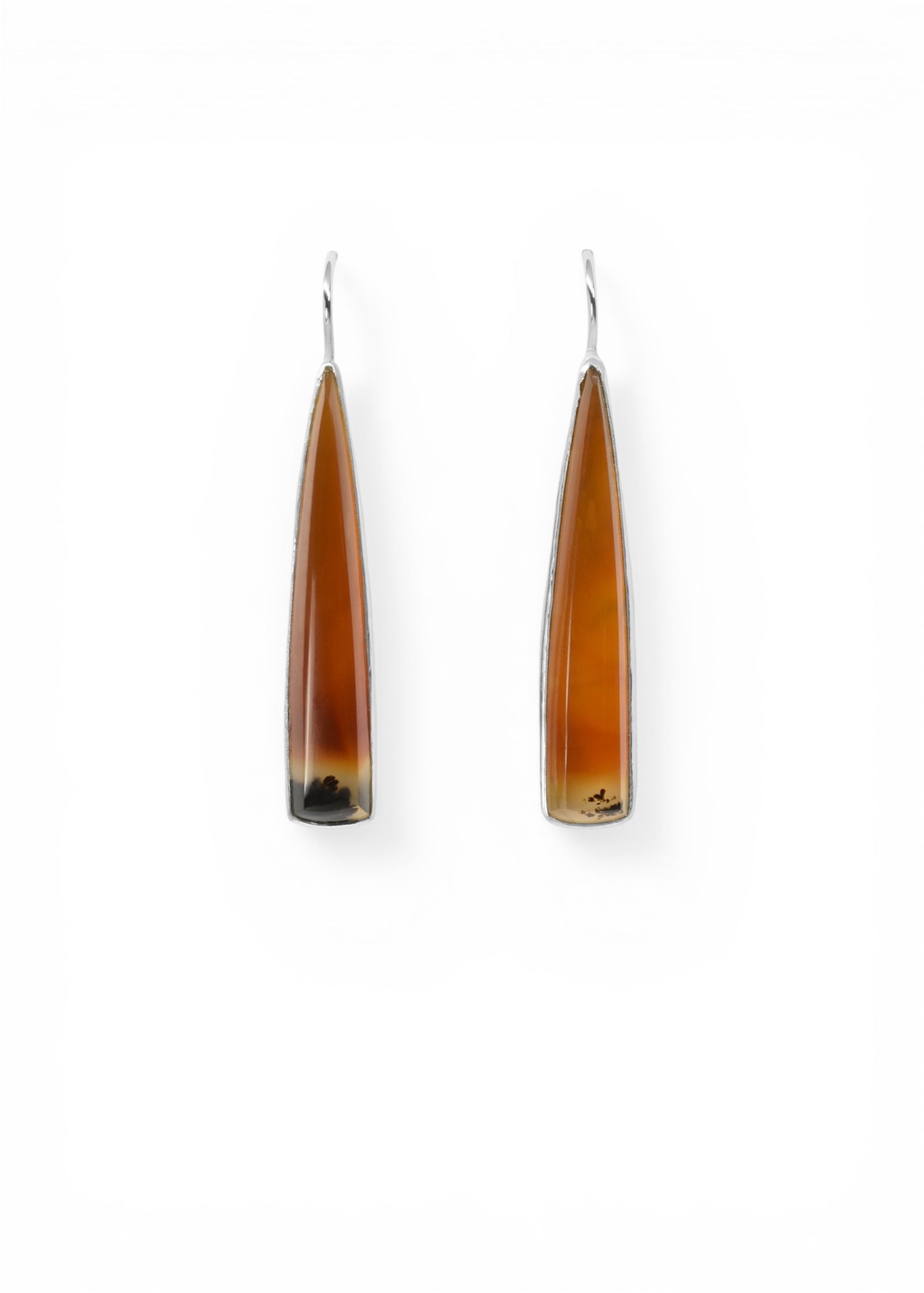 Montana Agate Dangling Earrings in Sterling Silver