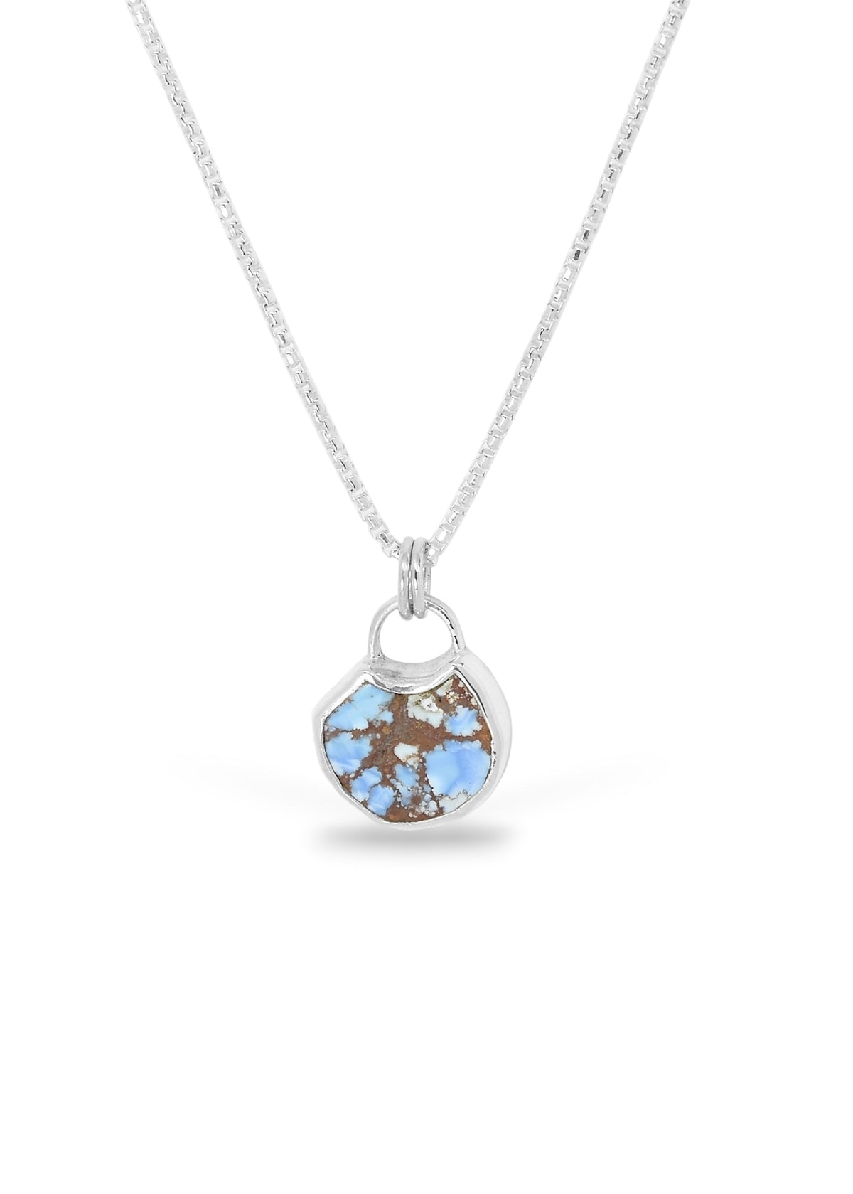 Lavender Turquoise Pendant with Custom Bail in Sterling Silver