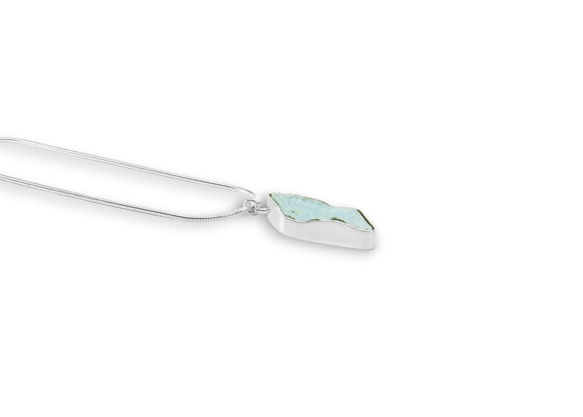 Druzy Chrysocolla Pendant