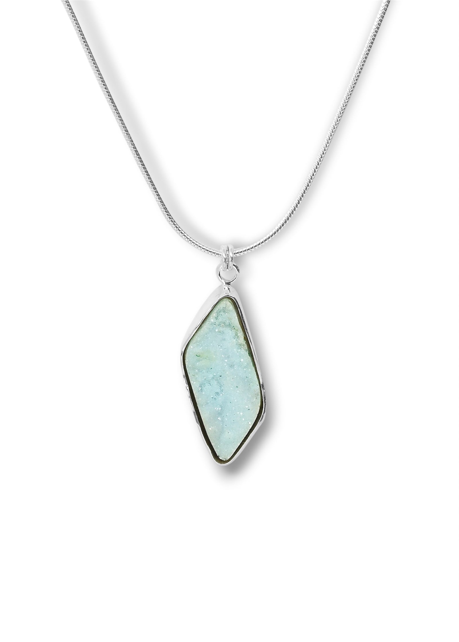 Druzy Chrysocolla Pendant
