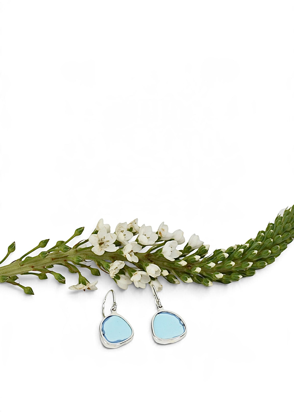 Golden Hills Turquoise Drop Earrings in Sterling Silver