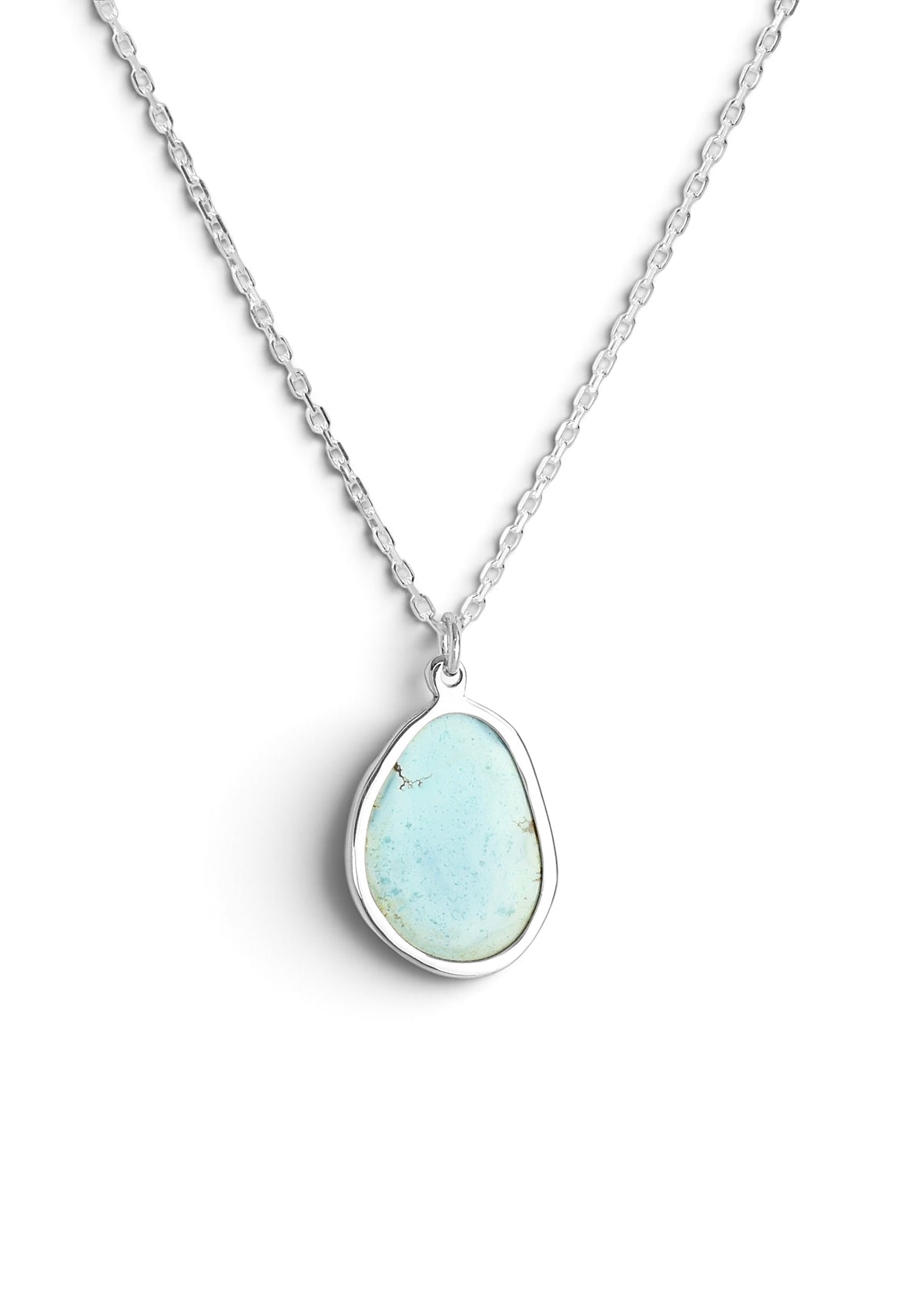 Golden Hills Turquoise Pendant Reverse Setting in Sterling Silver