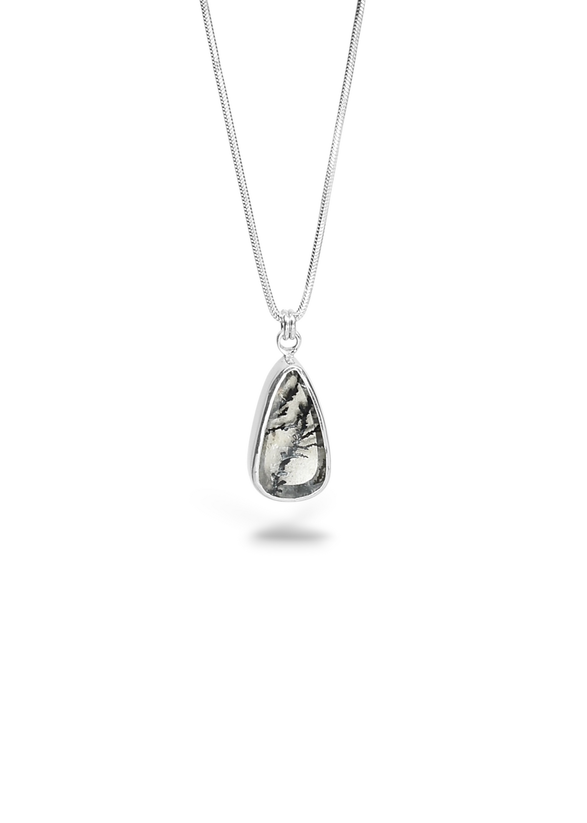 Dendritic Quartz Pendant in Sterling Silver