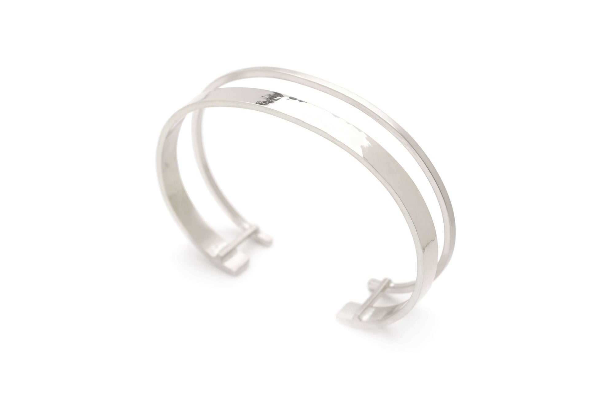 A handmade sterling silver cuff bracelet, women's jewelry gift option