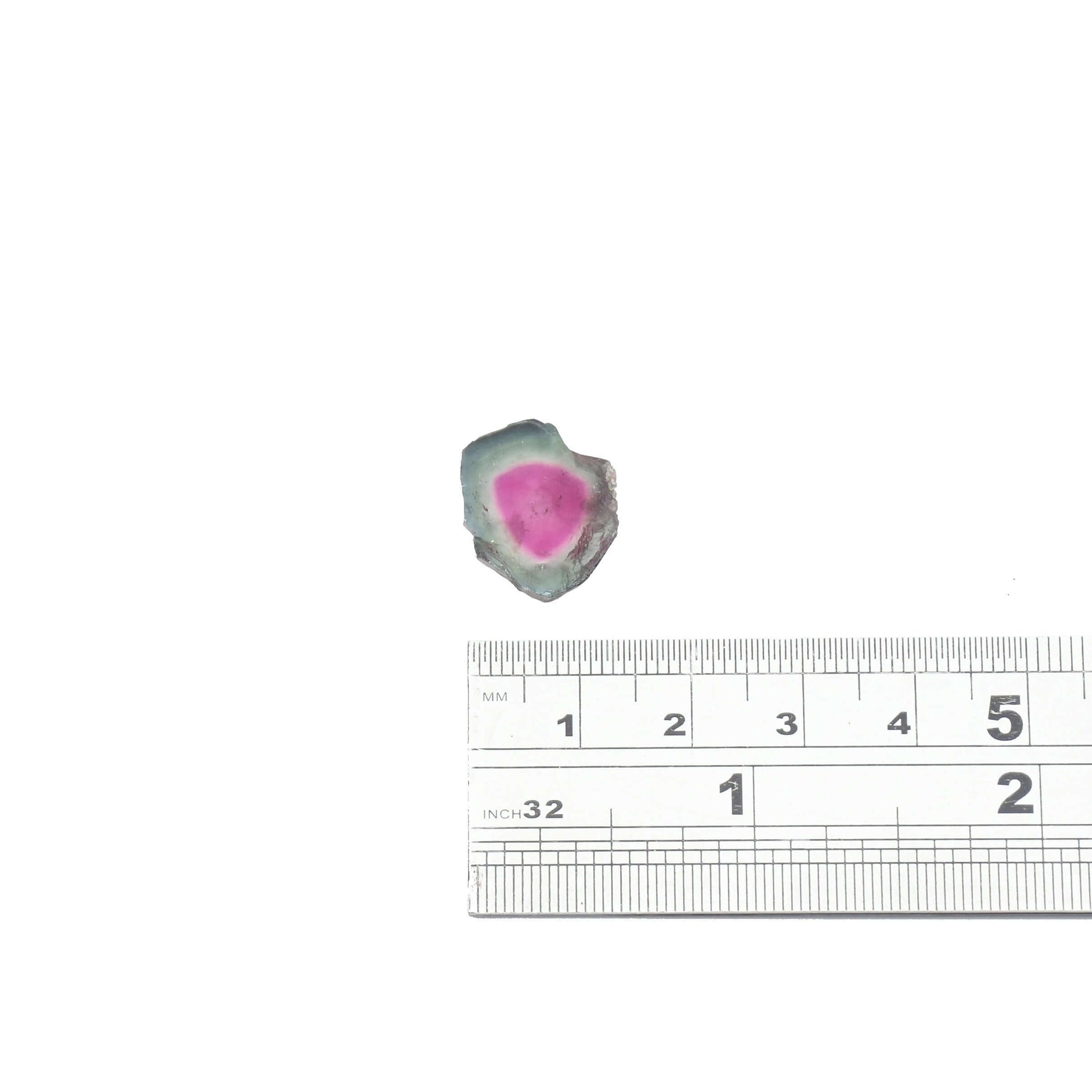 This teal and pink tourmaline slice would make beautiful watermelon tourmaline jewelry