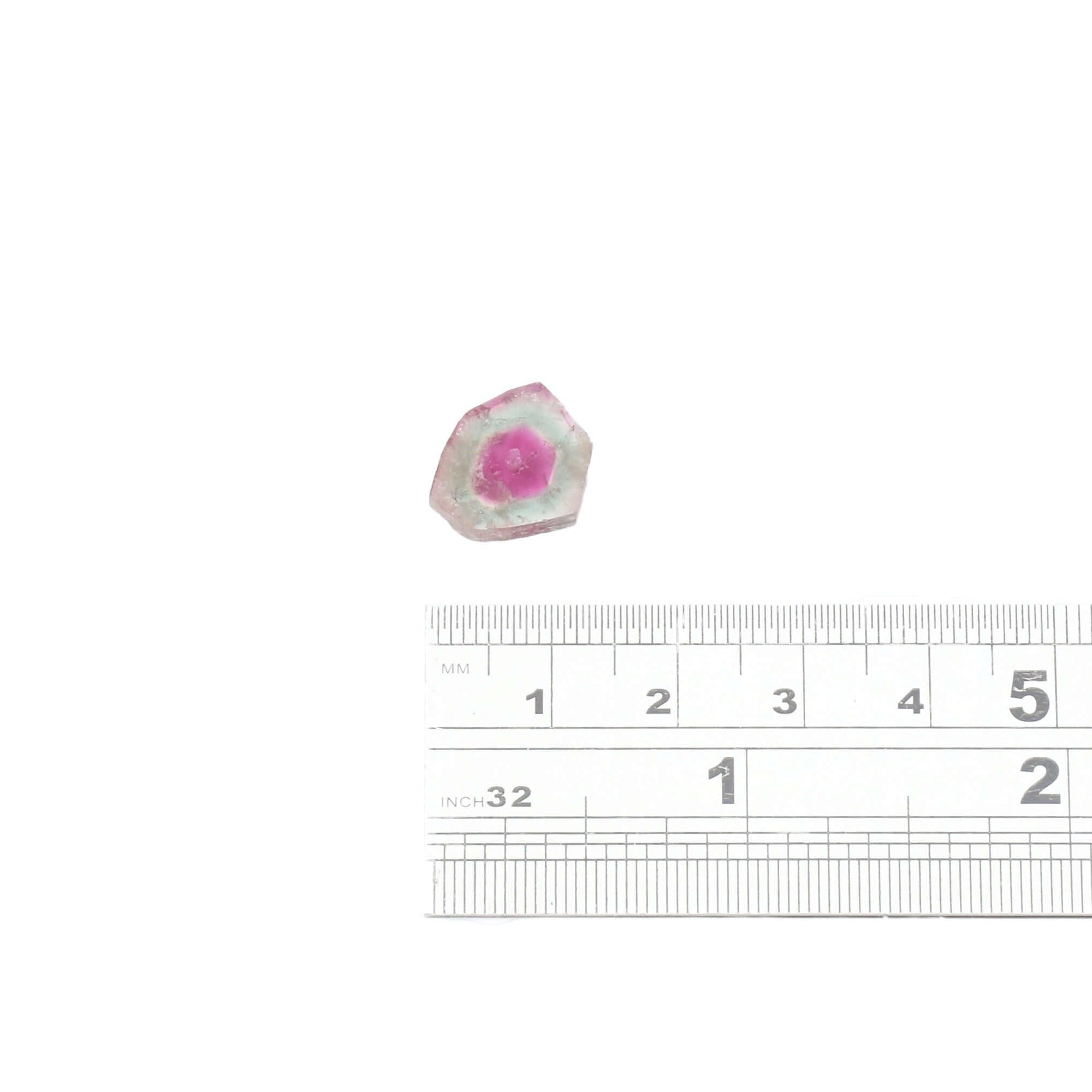 This pale green and pink slice is a favorite of my watermelon tourmaline loose stones