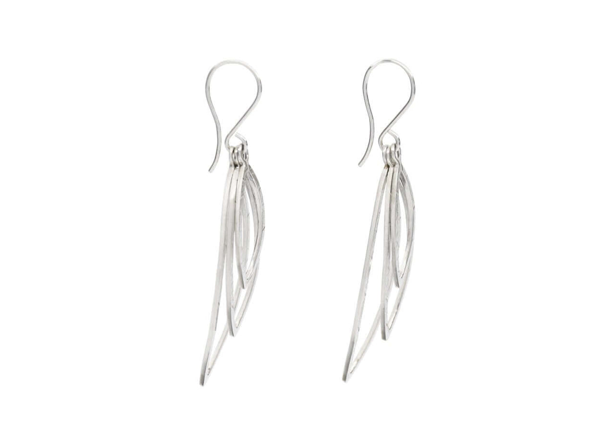 Triple Pressed Leaf Earrings