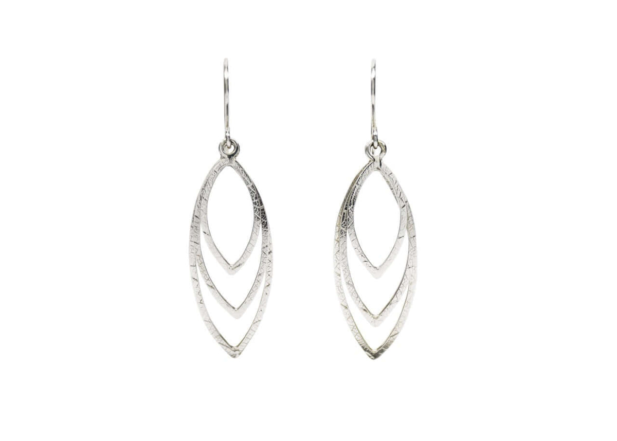 Triple Pressed Leaf Earrings
