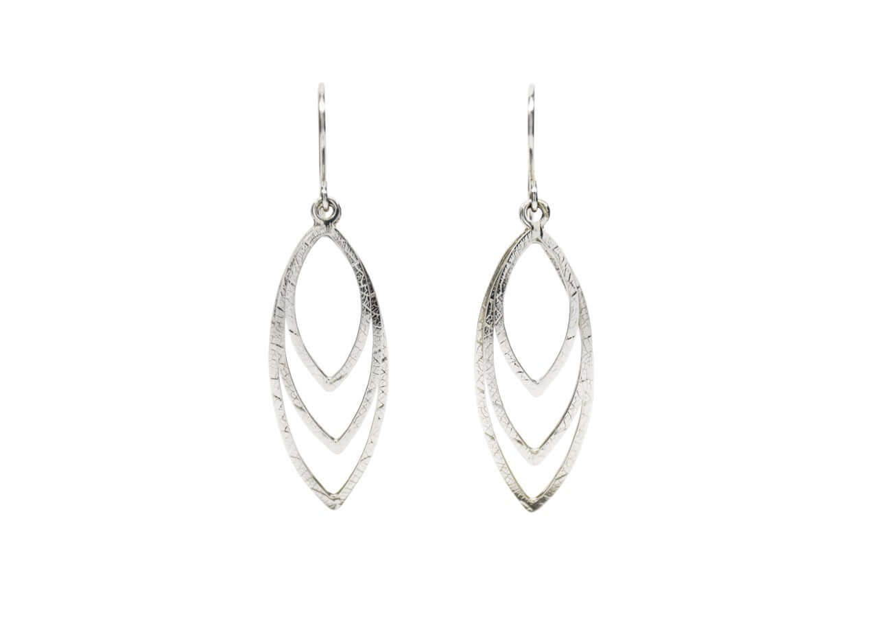 Triple Pressed Leaf Earrings