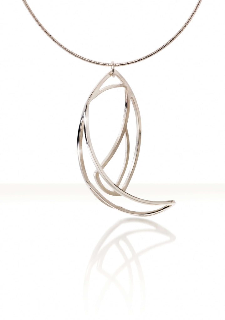 ネックレス・ペンダント Abstract Statement Necklace Statement Necklace - Abstraction Metallic V Necklace by